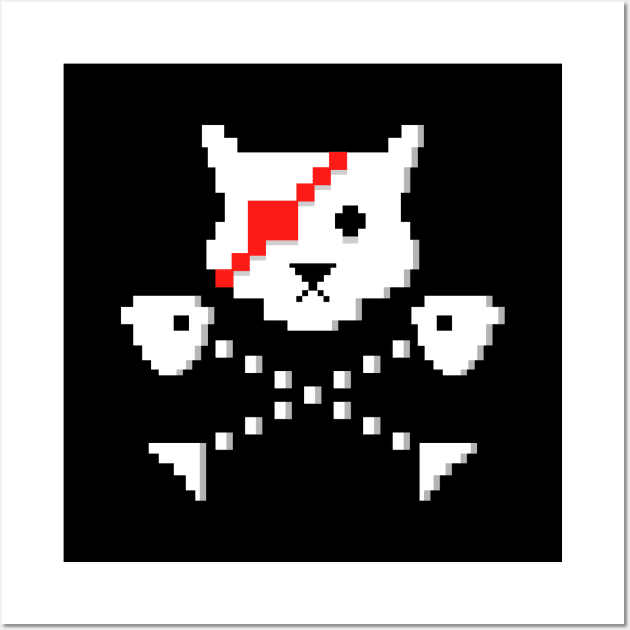 Pixel Pirate Cat Wall Art by propellerhead